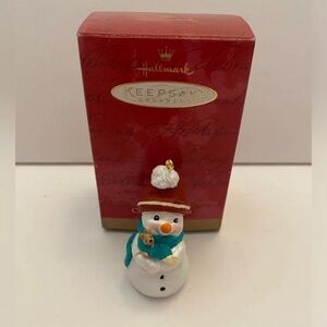 Hallmark Ornament Collecting Friends 1999 Snowman NIB